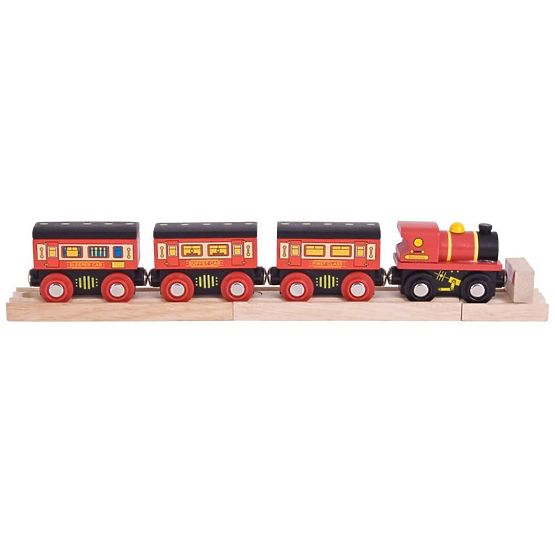 Bigjigs Rail Vlak na dolge razdalje + 3 tiri