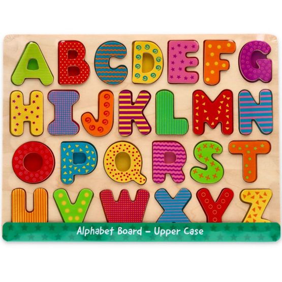 Lesena sestavljanka abeceda - velike tiskane črke