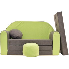 Otroški kavč Forest - zeleno-siva