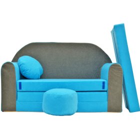 Otroški kavč Misty - sivo-modra