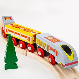 Bigjigs Rail Eurostar Express + 3 tiri, Bigjigs Rail