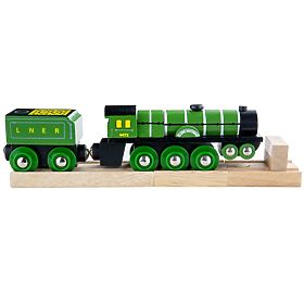 Bigjigs Rail Lesena replika lokomotive Flying Scotsman