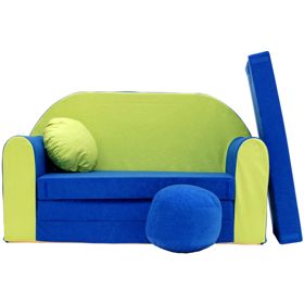 Otroški kavč Modro-zelen