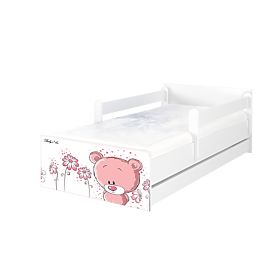 Otroška postelja MAX Pink Tedy Bear 160x80 cm - bela