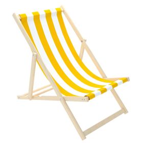 Plažni stol Stripes - rumeno-bel, Chill Outdoor