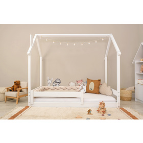 Otroška postelja Montessori Dimnik bela