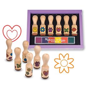 Set lesenih znamk Melissa & Doug - 6 kosov, Melissa & Doug