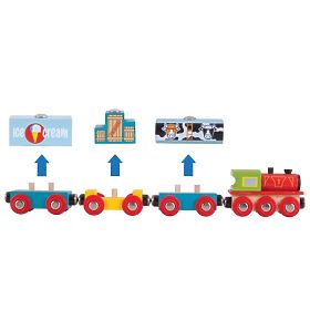 Tovorni vlak Bigjigs Rail + 3 tiri, Bigjigs Rail